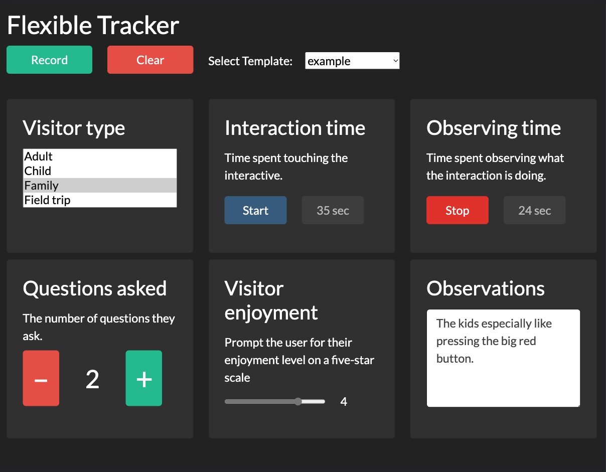 An image of the Flexible Tracker interface.